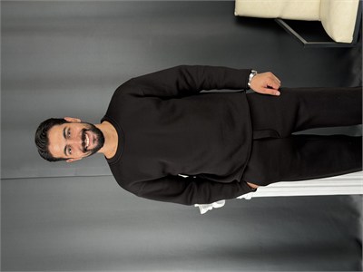 3 İplik Basic Oversize Takım Siyah