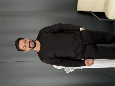 3 İplik Basic Oversize Takım Siyah