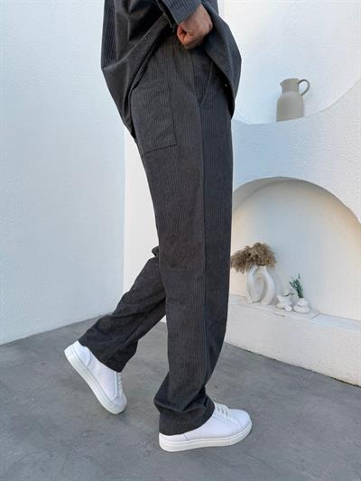 İthal Kadife Takım Antrasit