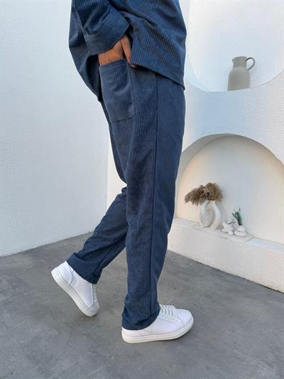 İthal Kadife Takım Lacivert