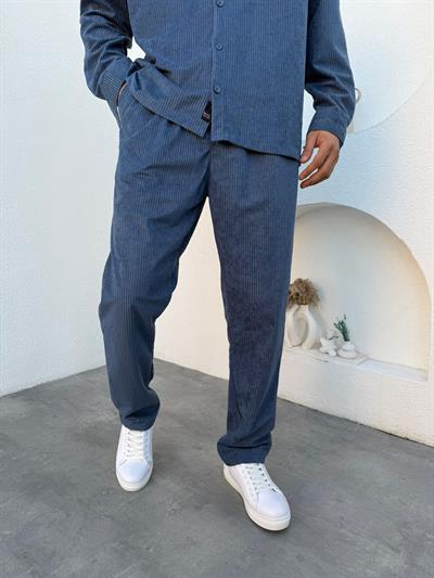 İthal Kadife Takım Lacivert