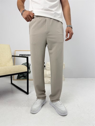 İthal Krep Baggy Jogger Gri