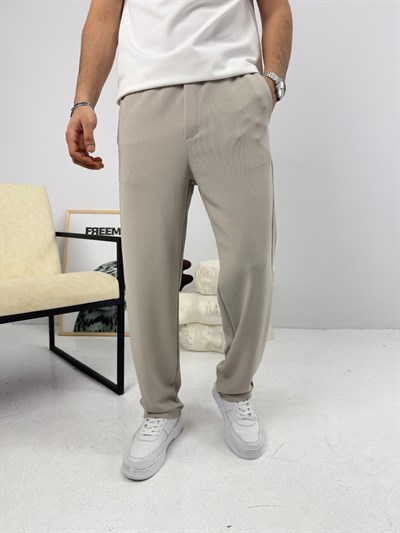 İthal Krep Baggy Jogger Gri