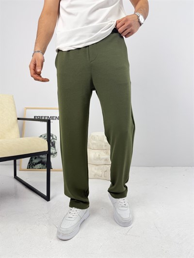 İthal Krep Baggy Jogger Haki