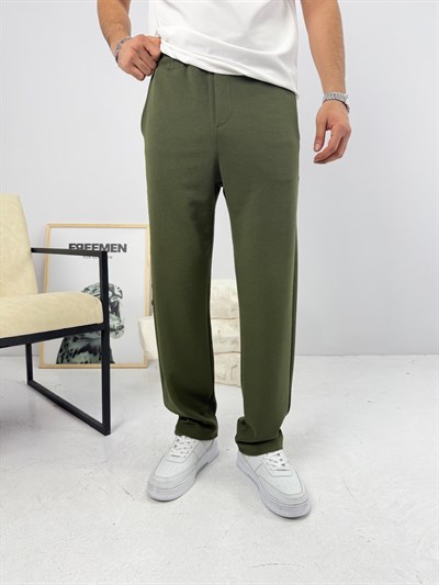İthal Krep Baggy Jogger Haki