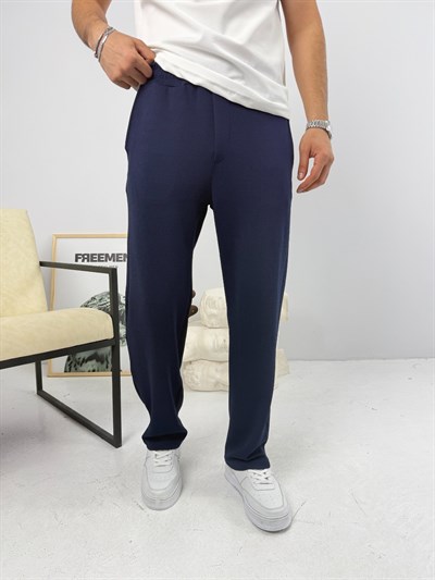 İthal Krep Baggy Jogger Lacivert