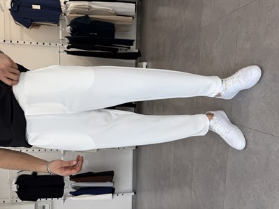 İthal Krep Boyfriend Pantolon Beyaz