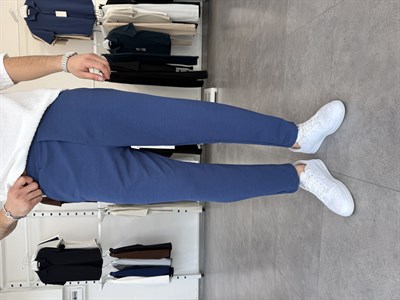 İthal Krep Boyfriend Pantolon Lacivert