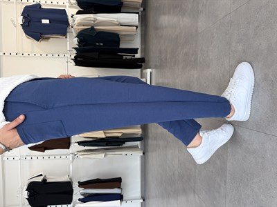 İthal Krep Boyfriend Pantolon Lacivert