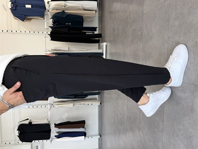 İthal Krep Boyfriend Pantolon Siyah