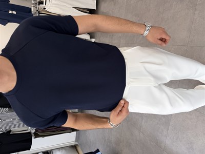 İthal Örme Reglan Kol Tişört Lacivert