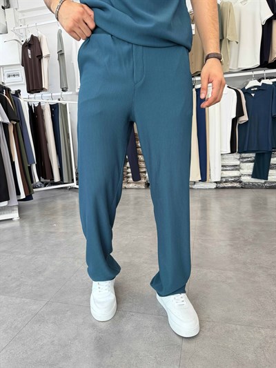 İthal Ottoman Baggy Pantolon Petrol Mavisi