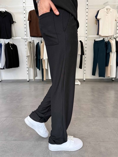 İthal Ottoman Baggy Pantolon Siyah