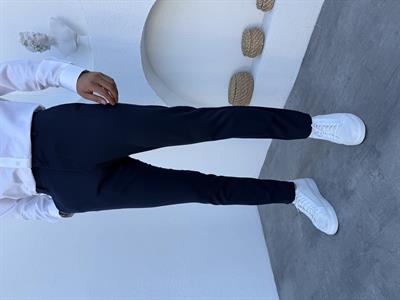 Kışlık Gramajlı Likralı Kumaş Pantolon Lacivert