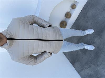 Mevsimlik Elyaflı Mont Bej