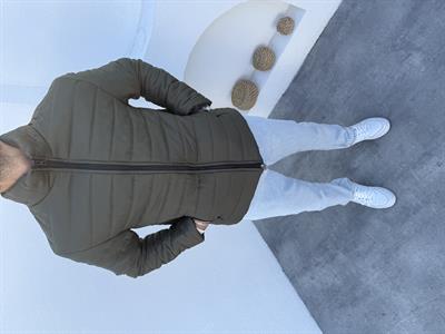 Mevsimlik Elyaflı Mont Haki