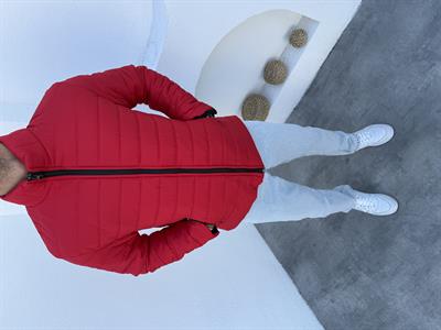 Mevsimlik Elyaflı Mont Kırmızı