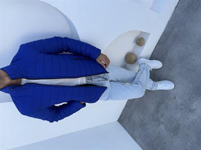 Mevsimlik Elyaflı Mont Mavi