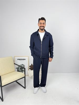 Mevsimlik Takım Oversize Likralı Lacivert