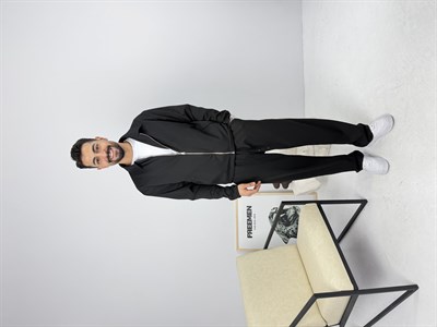 Mevsimlik Takım Oversize Likralı Siyah