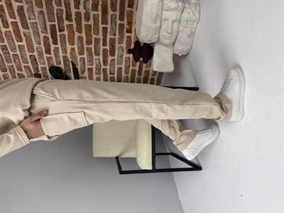 Ottoman Kumaş Apaş Yaka Takım Bej