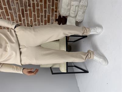 Ottoman Kumaş Apaş Yaka Takım Bej