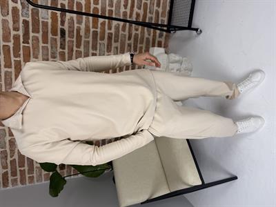 Ottoman Kumaş Apaş Yaka Takım Bej