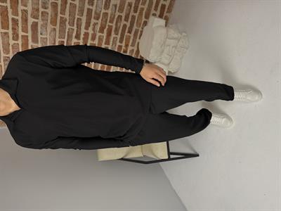 Ottoman Kumaş Apaş Yaka Takım Siyah