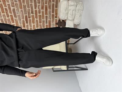 Ottoman Kumaş Apaş Yaka Takım Siyah