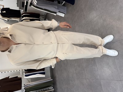 Oversize Duble Takım Bej