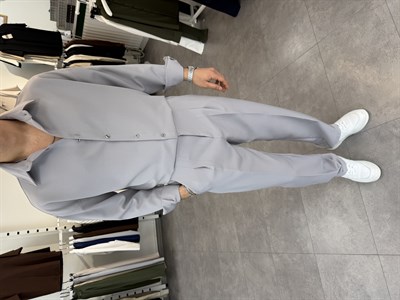 Oversize Duble Takım Gri