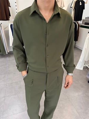 Oversize Duble Takım Haki