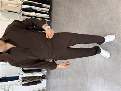 Oversize Duble Takım Kahve