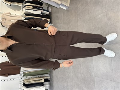 Oversize Duble Takım Kahve