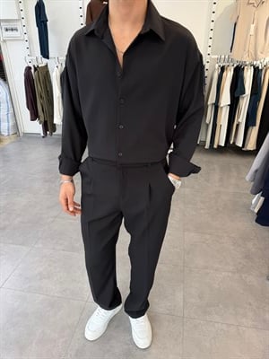 Oversize Duble Takım Siyah