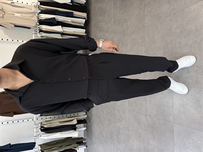 Oversize Duble Takım Siyah