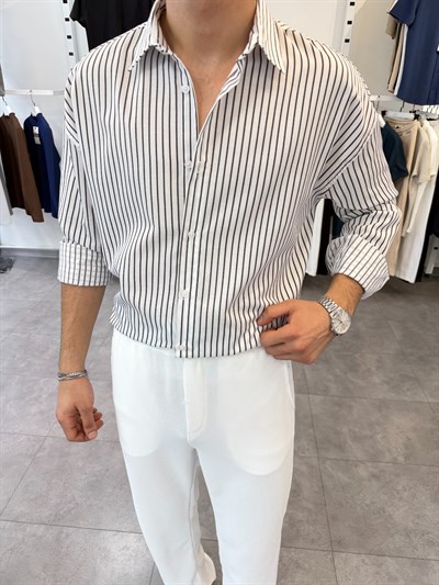 Oversize Jakar Gömlek Siyah