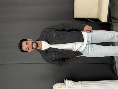 Oversize Kalıp Jakar Kumaş Astarlı Ceket Siyah