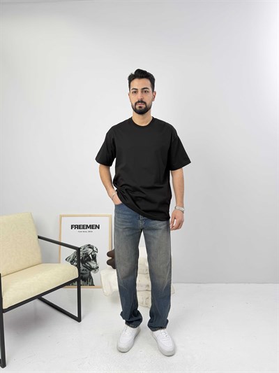 Oversize  Pamuk Tişört Siyah