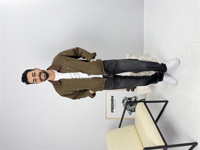 Oversize Premium Gabardin Ceket Haki