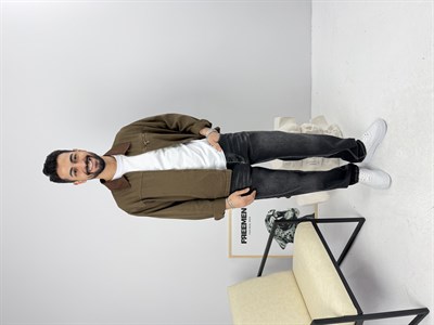 Oversize Premium Gabardin Ceket Haki