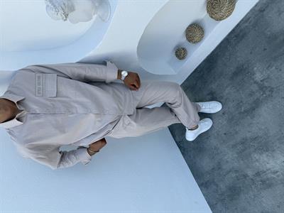 Overthink Oversize Keten Takım taş gri 