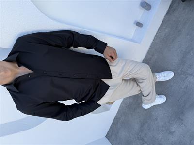 Oxford Pamuklu İtalyan Yaka Standart Kalıp Gömlek Siyah