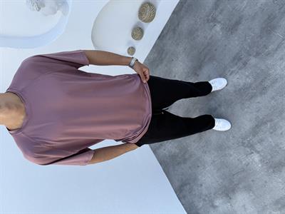 Oyşo Kumaş Oversize Tişört Gül Kurusu