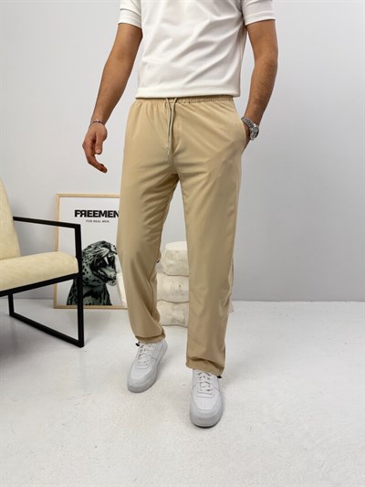 Paraşüt Baggy Eşofman Bej