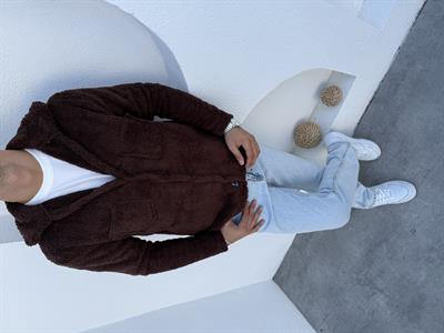 Peluş Ceket Bordo