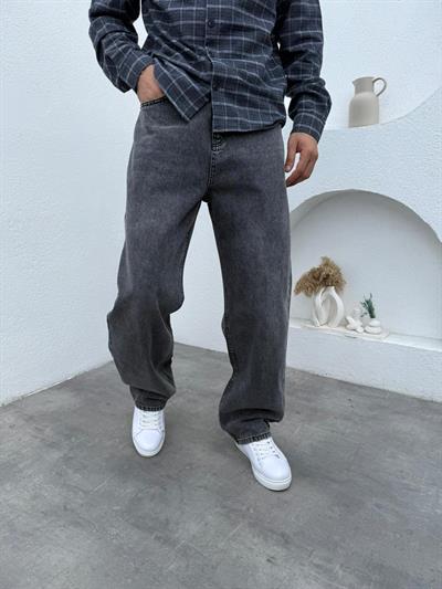 Pound Baskı Gömlek- Süper Baggy Jean Takım Kahve