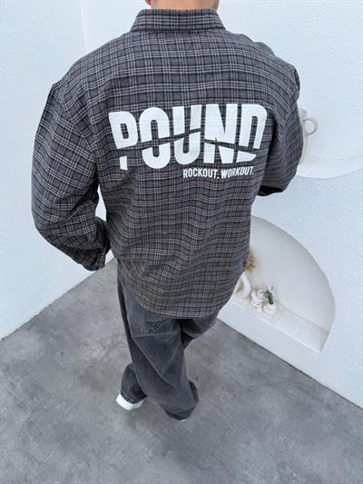 Pound Baskı Gömlek- Süper Baggy Jean Takım Kahve