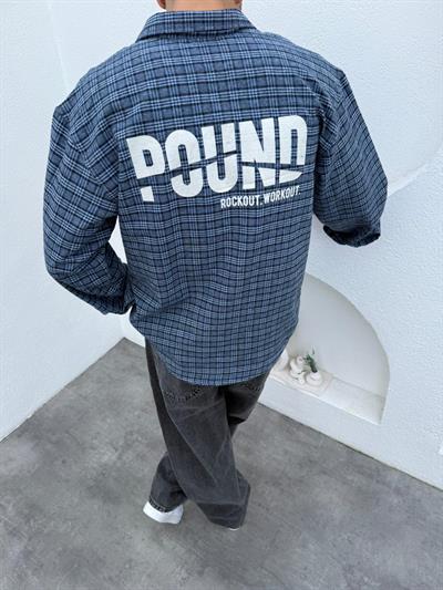 Pound Baskı Gömlek- Süper Baggy Jean Takım Lacivert