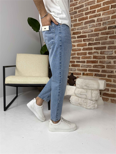 Premium Boyfriend Jean Açık Mavi